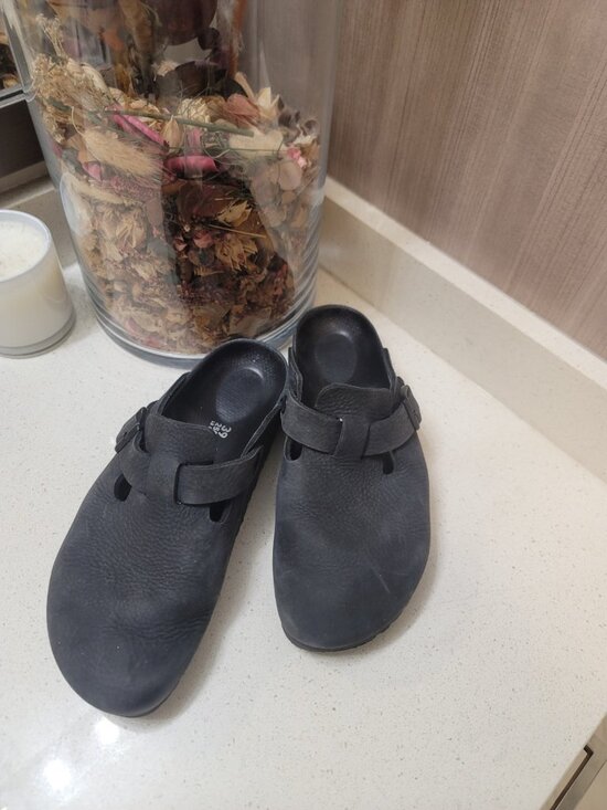 Birkenstock Shoes - Birkenstock Boston Exquisite - Size 8.5/39 Black Leather - Made in Germany